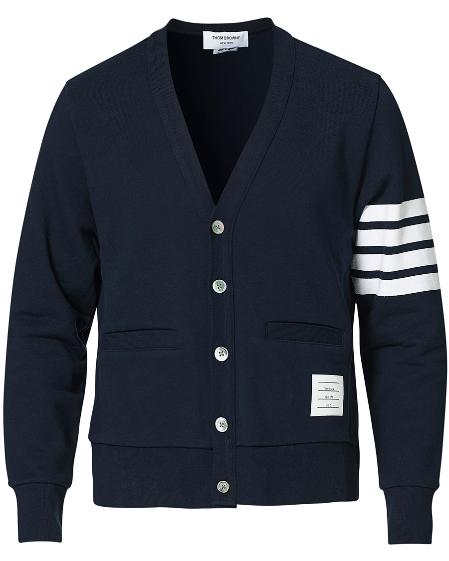 Herr | Tröjor | Thom Browne | 4 Bar Loopback Cardigan Navy
