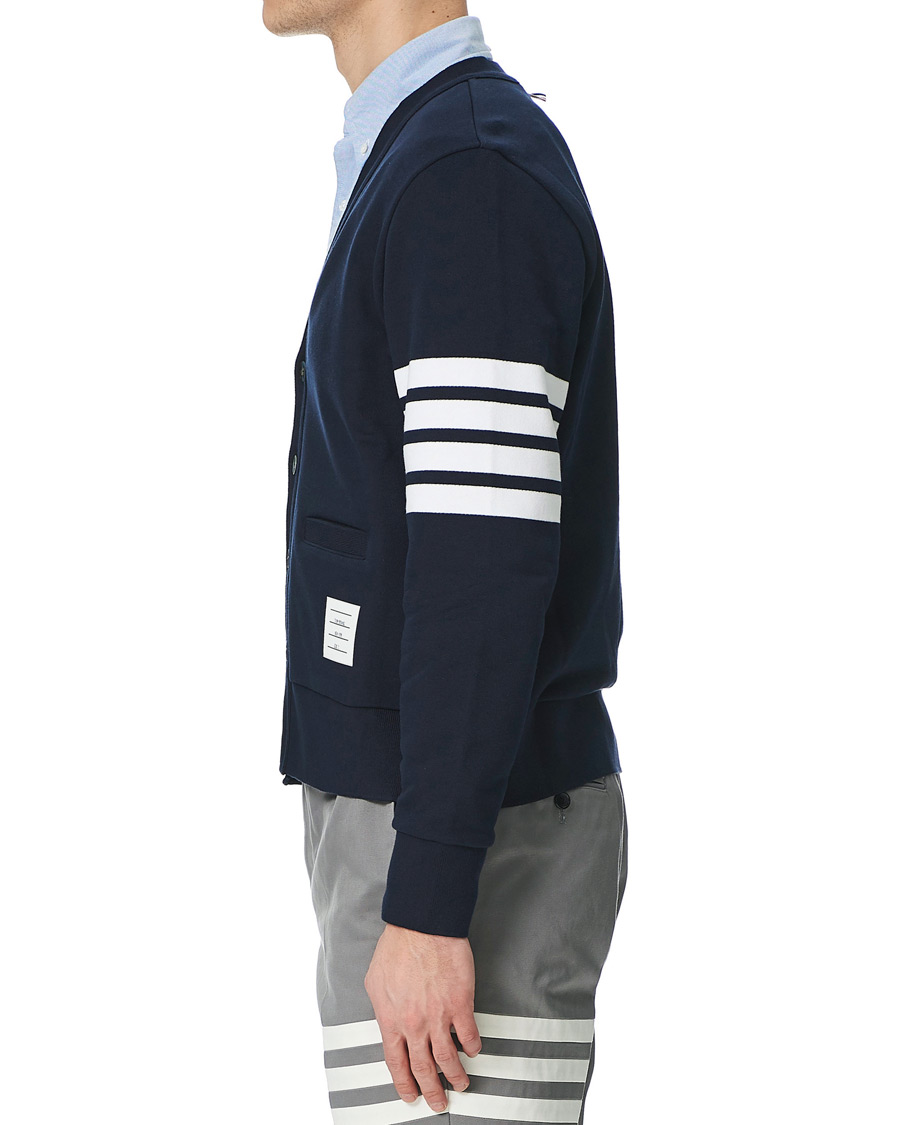 Herr | Tröjor | Thom Browne | 4 Bar Loopback Cardigan Navy