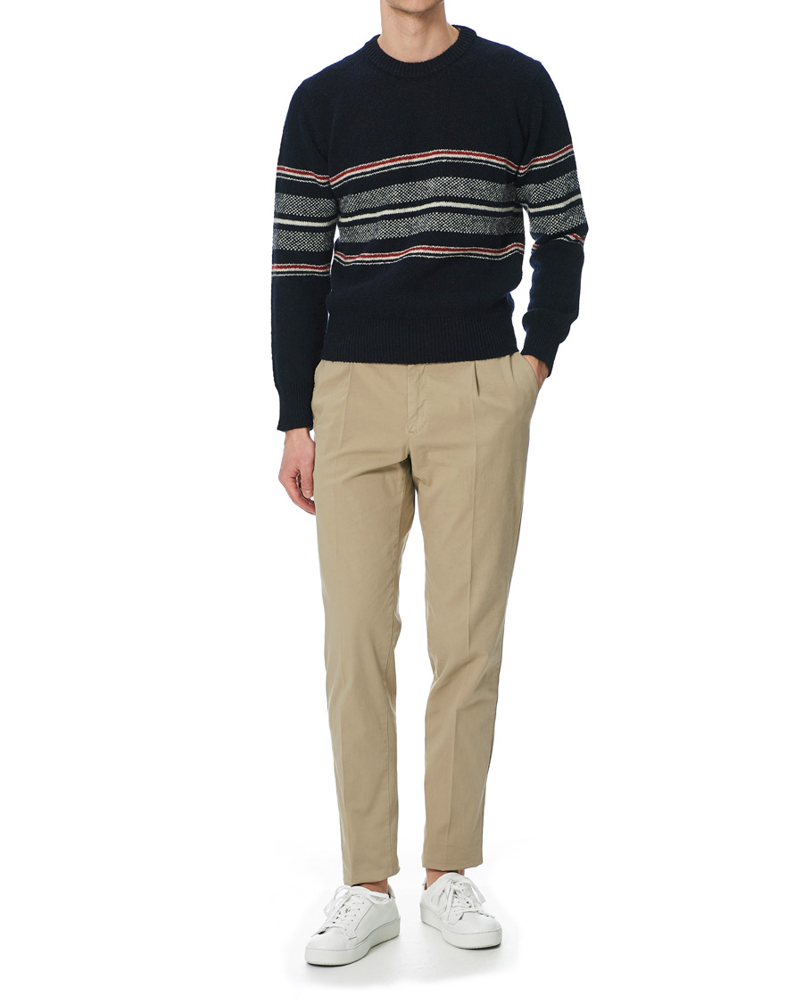 Herr | Tröjor | Thom Browne | Birdseye Jacquard Sweater Navy