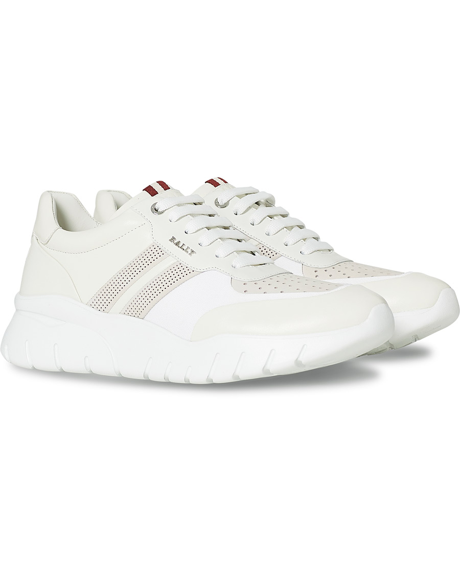 Herr | Bally Bison Running Sneaker White Calf | Bally | Bison Running Sneaker White Calf