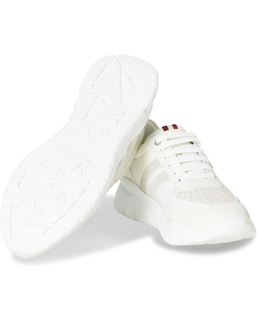 Herr | Bally Bison Running Sneaker White Calf | Bally | Bison Running Sneaker White Calf