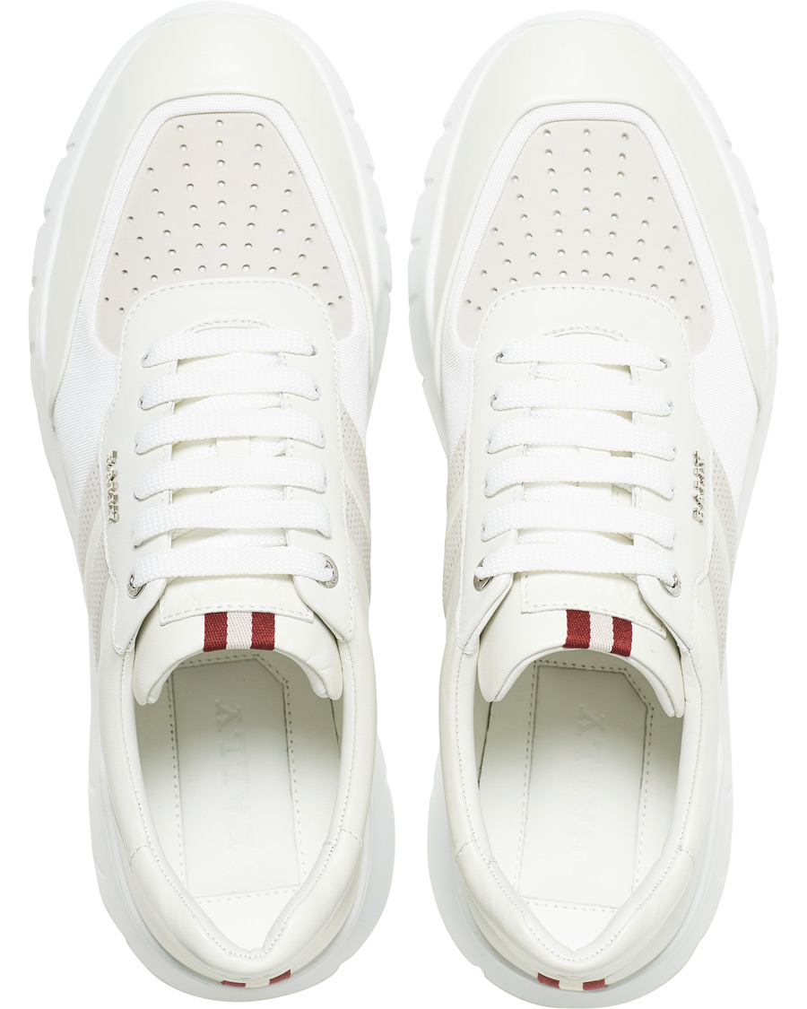 Herr | Bally Bison Running Sneaker White Calf | Bally | Bison Running Sneaker White Calf