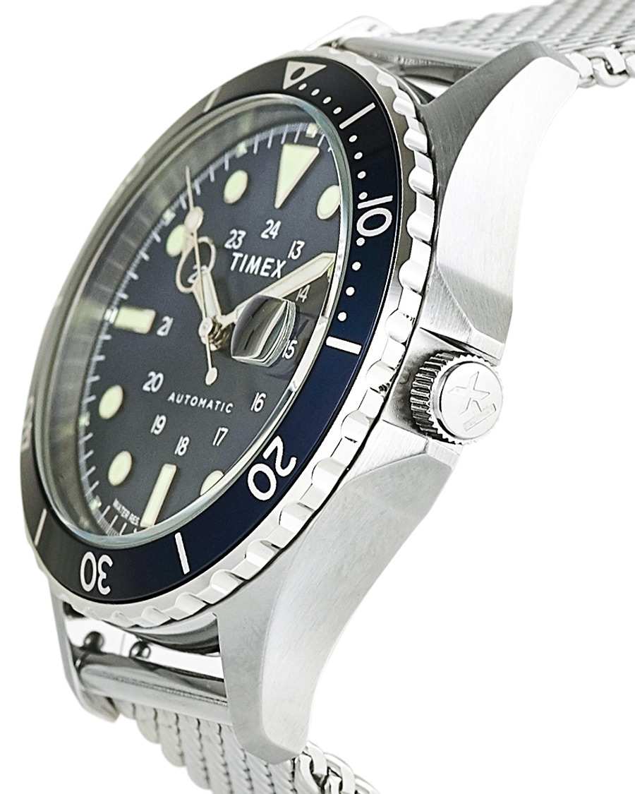 Herr | Timex Navi XL Automatic 41mm Steel/Blue Dial | Timex | Navi XL Automatic 41mm Steel/Blue Dial