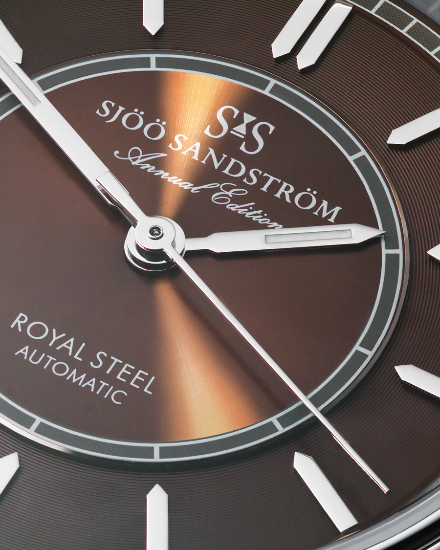 Herr | | Sjöö Sandström | Royal Steel Classic 36mm Annual Edition Leather Brown