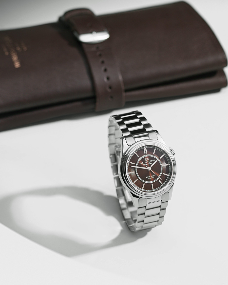 Herr | | Sjöö Sandström | Royal Steel Classic 36mm Annual Edition Leather Brown