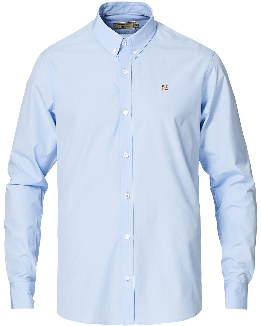 Herr | Skjortor | Maison Kitsuné | Fox Head Oxford Shirt Light Blue