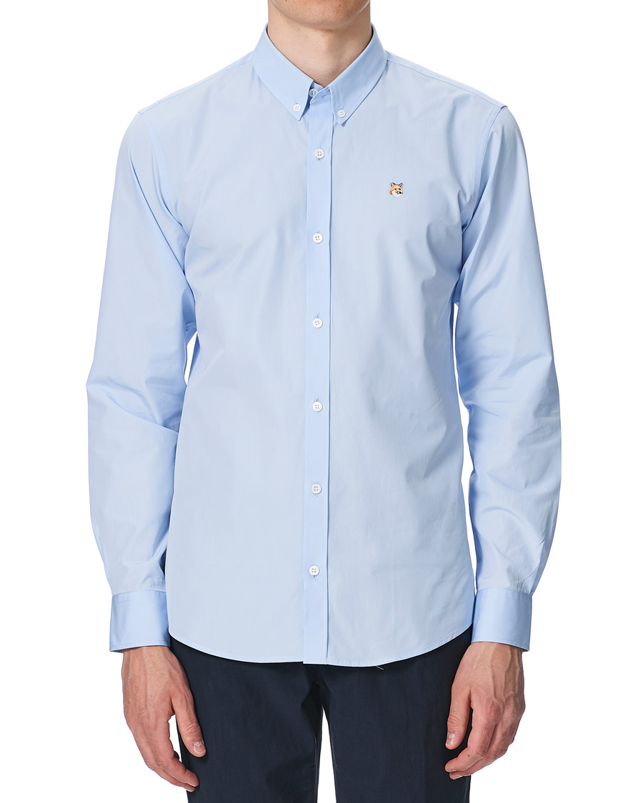 Herr | Skjortor | Maison Kitsuné | Fox Head Oxford Shirt Light Blue
