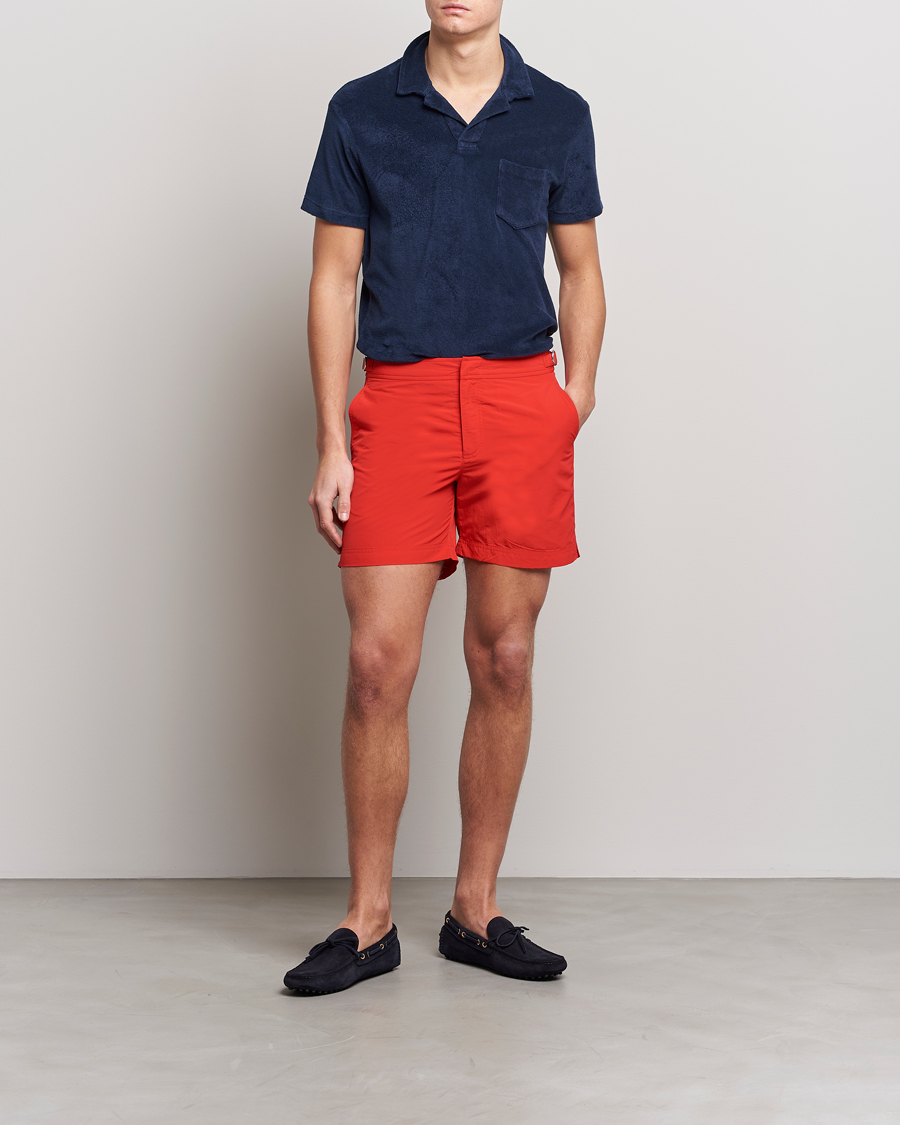 Herr | Badbyxor | Orlebar Brown | Bulldog II Medium Length Swim Shorts Rescue Red