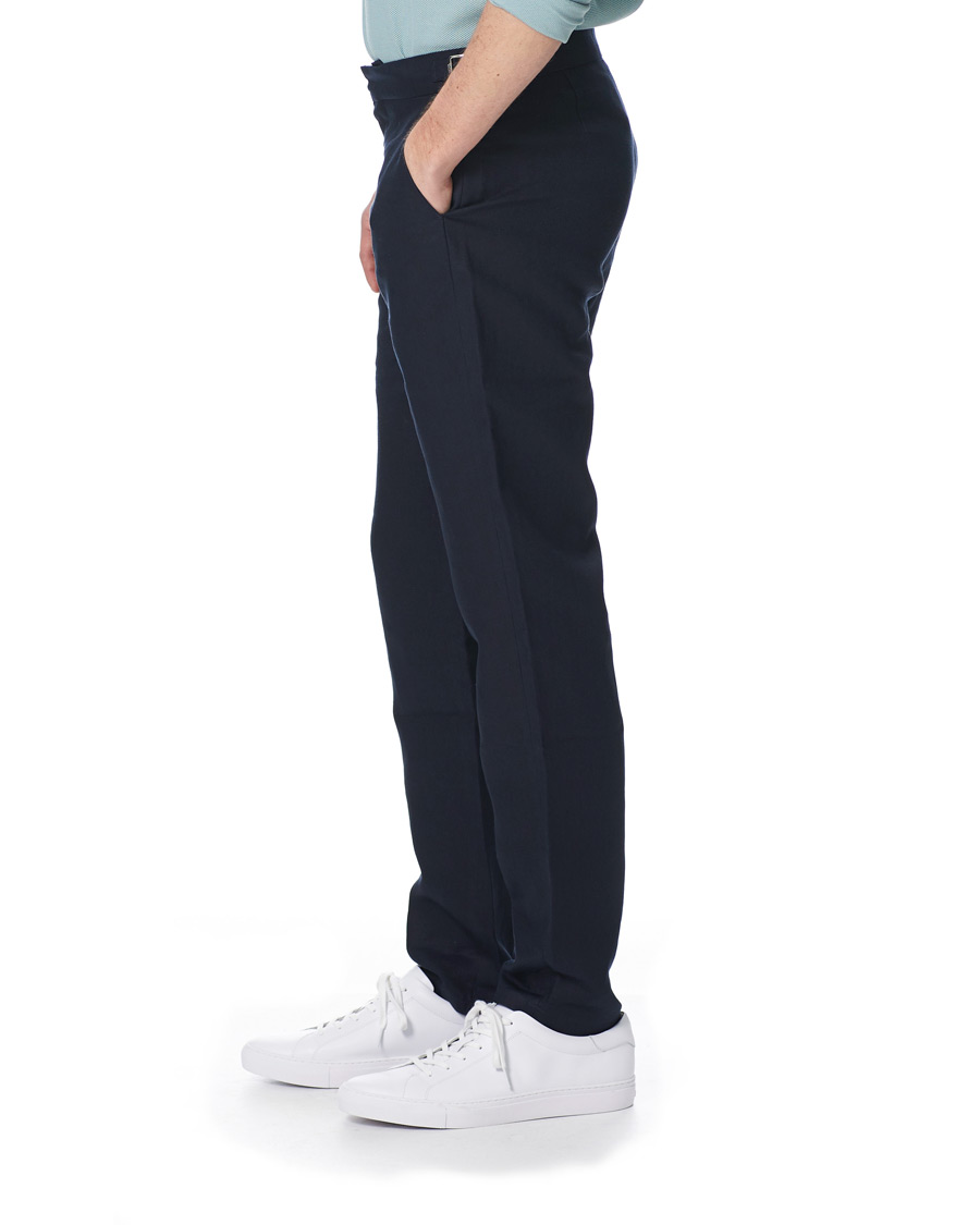 Herr | Byxor | Orlebar Brown | Griffon Linen Trousers Navy
