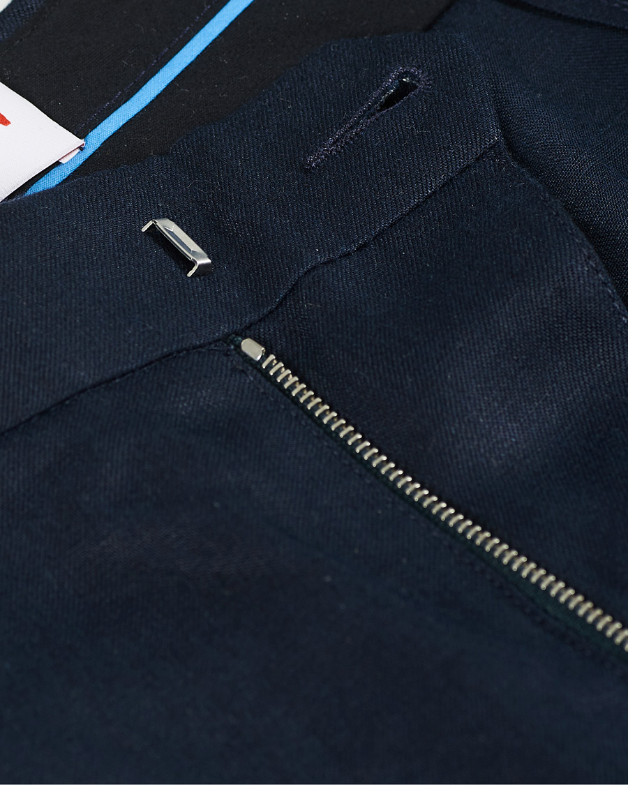 Herr | Byxor | Orlebar Brown | Griffon Linen Trousers Navy