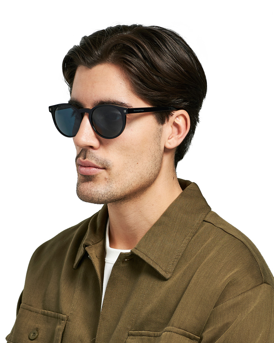 Herr | Solglasögon | Ermenegildo Zegna | EZ0172 Sunglasses Shiny Black/Blue