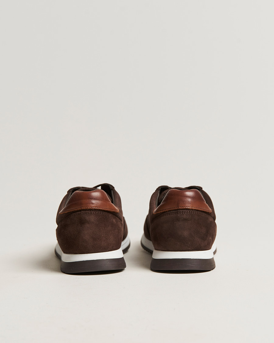 Herr | Sneakers | Design Loake | Loake 1880 Bannister Running Sneaker Dark Brown Suede