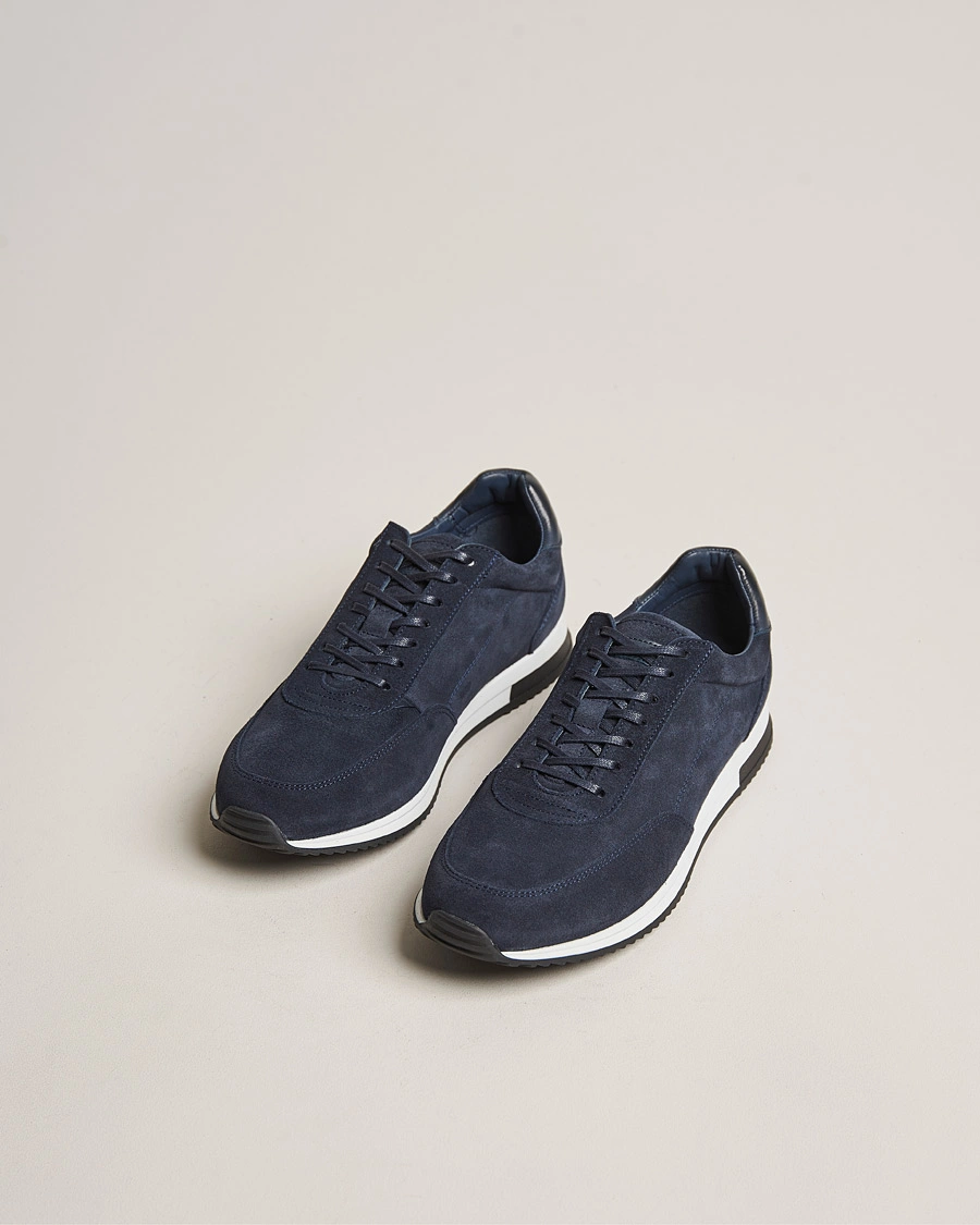 Herre |  | Design Loake | Loake 1880 Bannister Running Sneaker Navy Suede