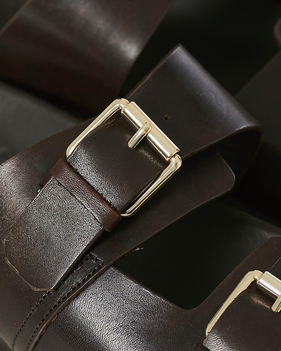Herr | Grenson Florin Handpainted Buckle Sandal Dark Brown Calf UK6 - EU40 | Grenson | Florin Handpainted Buckle Sandal Dark Brown Calf UK6 - EU40