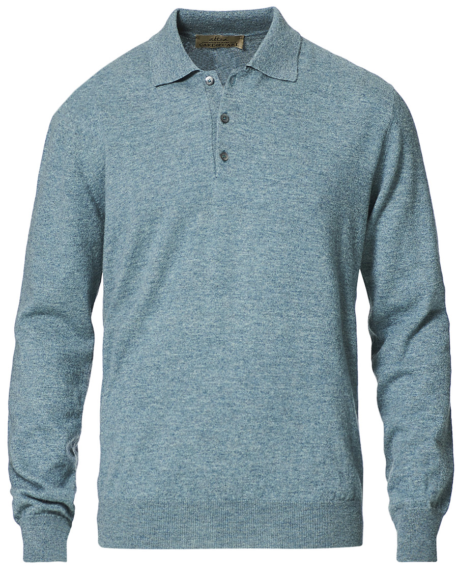 Herr | Tröjor | Altea | Todd & Duncan Cashmere Polo Oribe Green