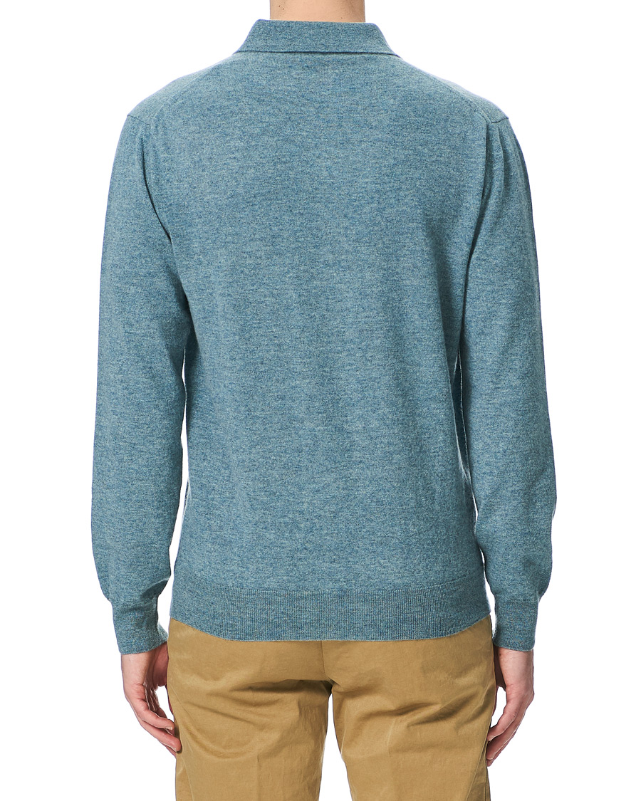 Herr | Tröjor | Altea | Todd & Duncan Cashmere Polo Oribe Green