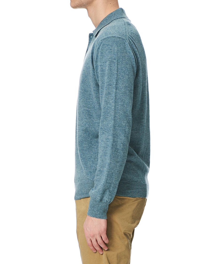 Herr | Tröjor | Altea | Todd & Duncan Cashmere Polo Oribe Green