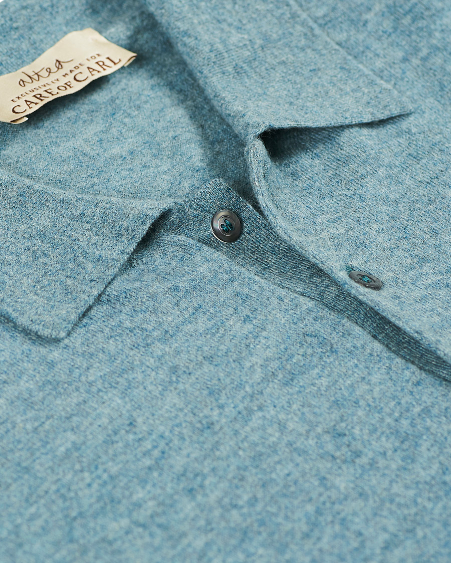 Herr | Tröjor | Altea | Todd & Duncan Cashmere Polo Oribe Green