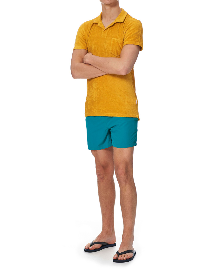 Herr | Badbyxor | Ripa Ripa | Plain Swim Shorts Aqua Blue