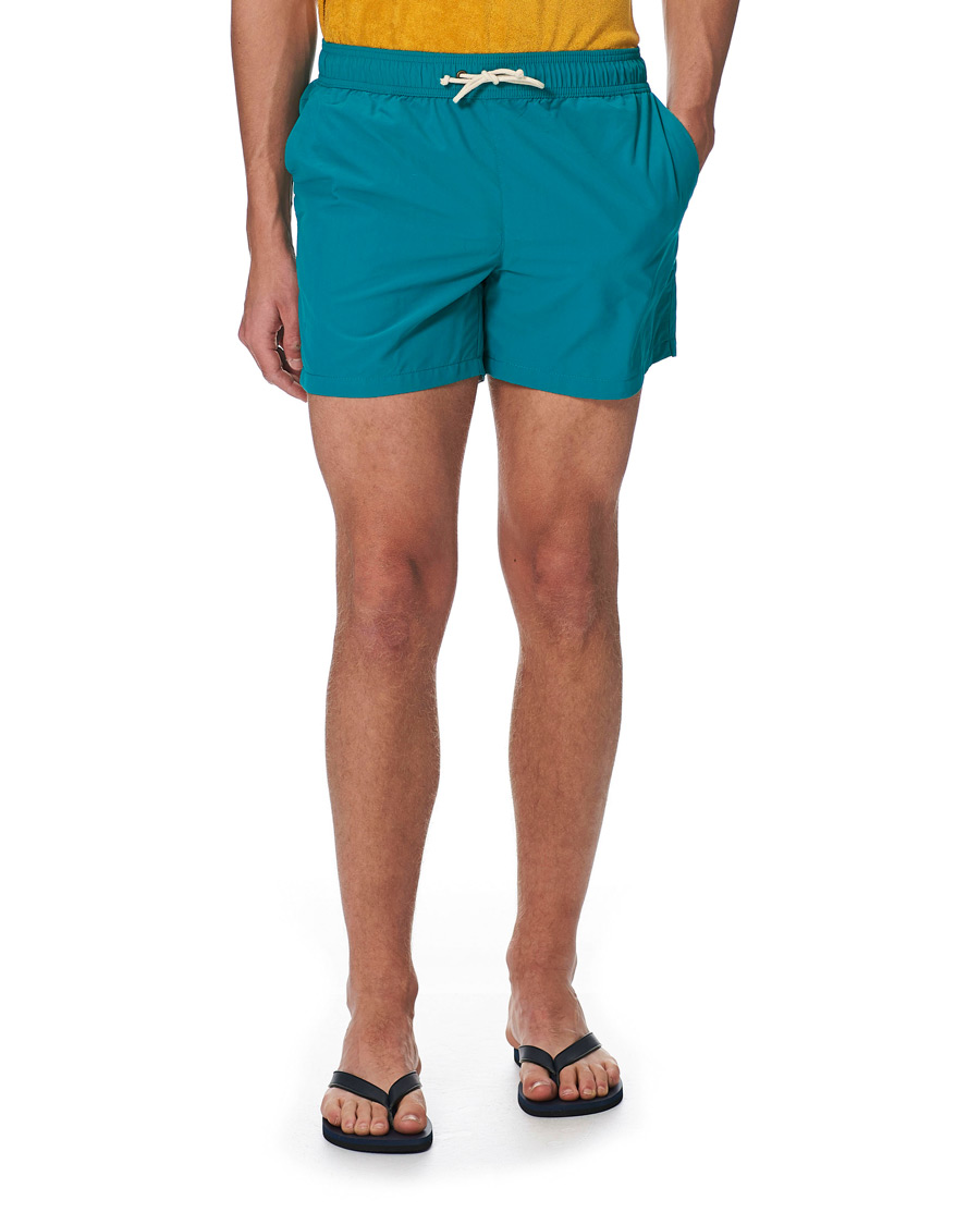Herr | Badbyxor | Ripa Ripa | Plain Swim Shorts Aqua Blue