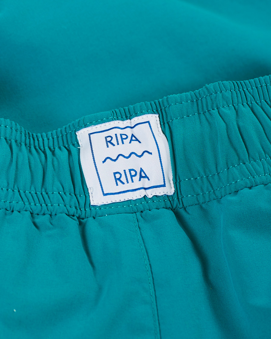 Herr | Badbyxor | Ripa Ripa | Plain Swim Shorts Aqua Blue