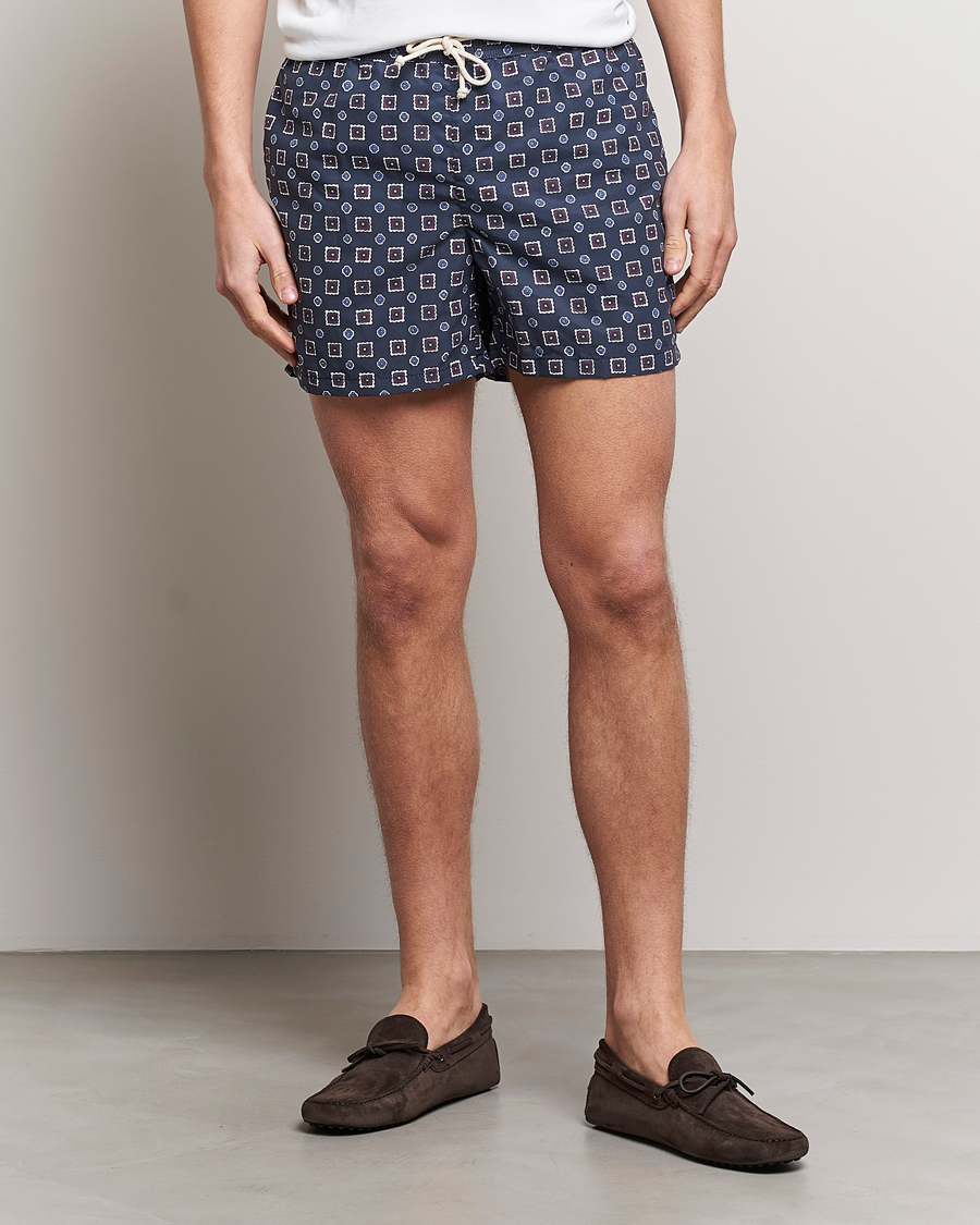Herr | Badbyxor | Ripa Ripa | Scirocco Printed Swimshorts Blue