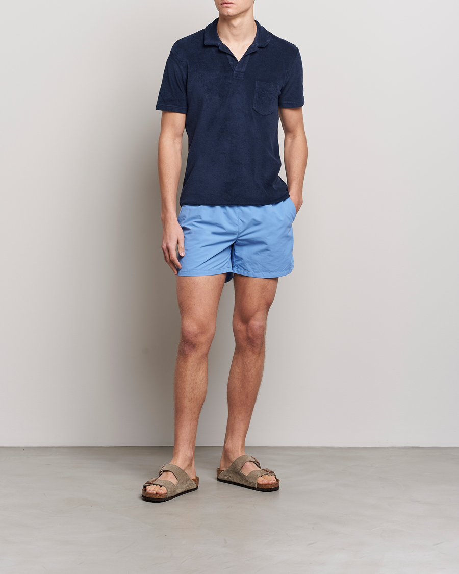 Herr | Badbyxor | Ripa Ripa | Plain Swimshorts Light Blue