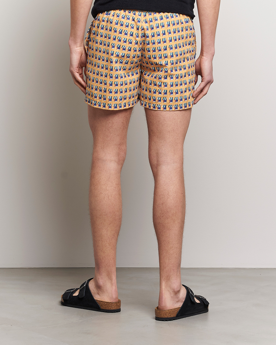 Herr | Badbyxor | Ripa Ripa | Finestre Sul Mare Printed Swimshorts Yellow