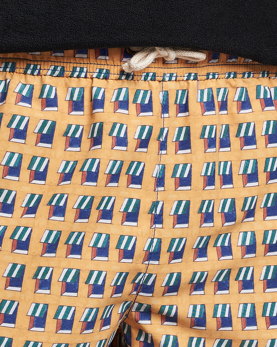 Herr | Badbyxor | Ripa Ripa | Finestre Sul Mare Printed Swimshorts Yellow