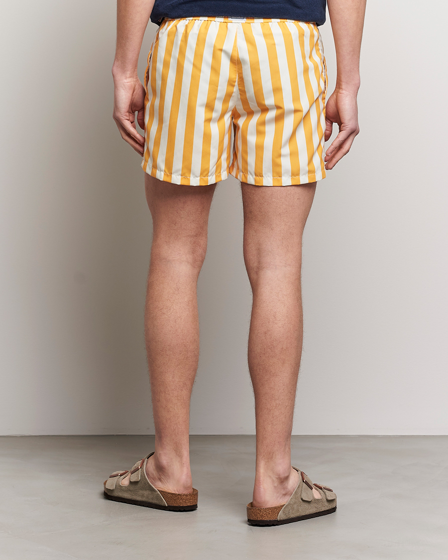 Herr | Badbyxor | Ripa Ripa | Paraggi Striped Swimshorts Yellow/White