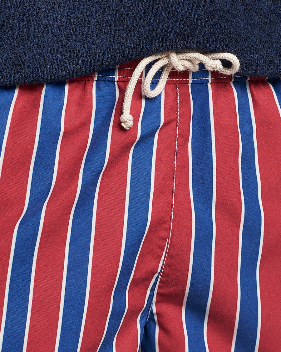 Herr | Badbyxor | Ripa Ripa | Monterosso Striped Swimshorts Red/Blue