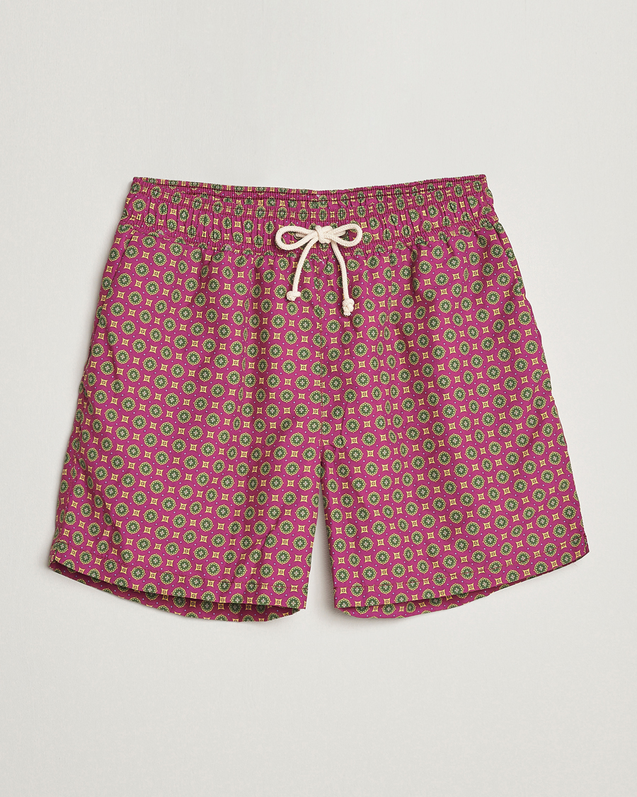 Herr | Badbyxor | Ripa Ripa | Nicola Radano Colab Printed Swimshorts Bordeaux