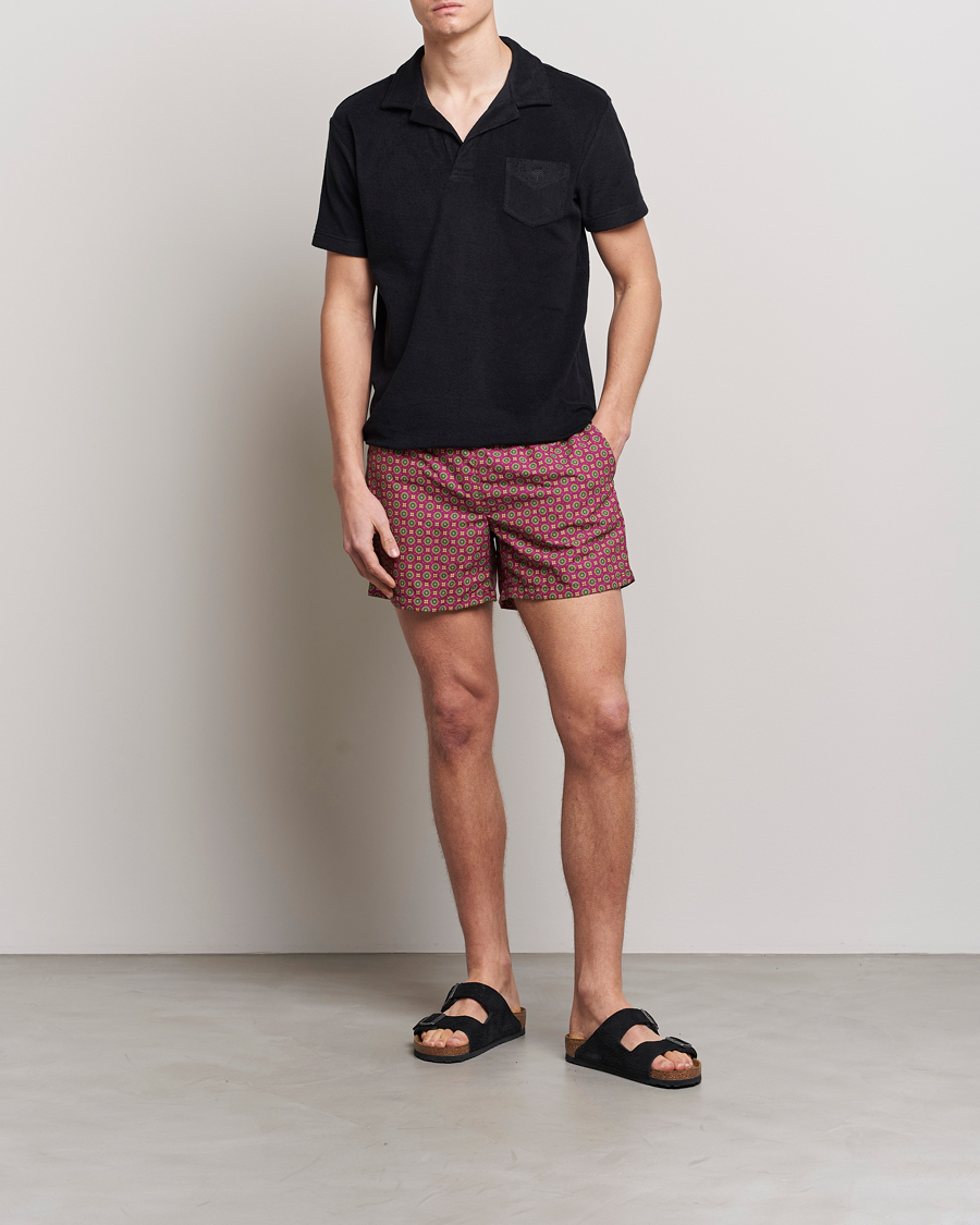 Herr | Badbyxor | Ripa Ripa | Nicola Radano Colab Printed Swimshorts Bordeaux