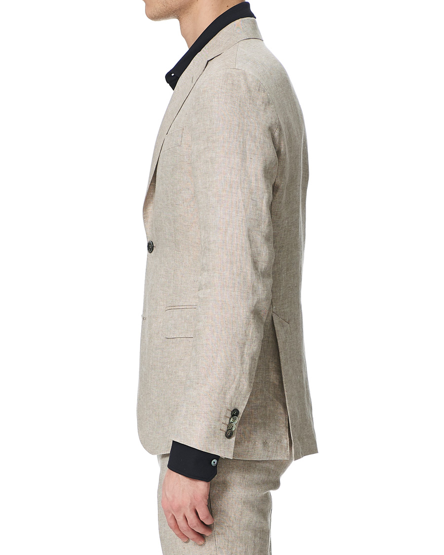 Herr | Kavajer | Oscar Jacobson | Egel Linen Blazer Beige