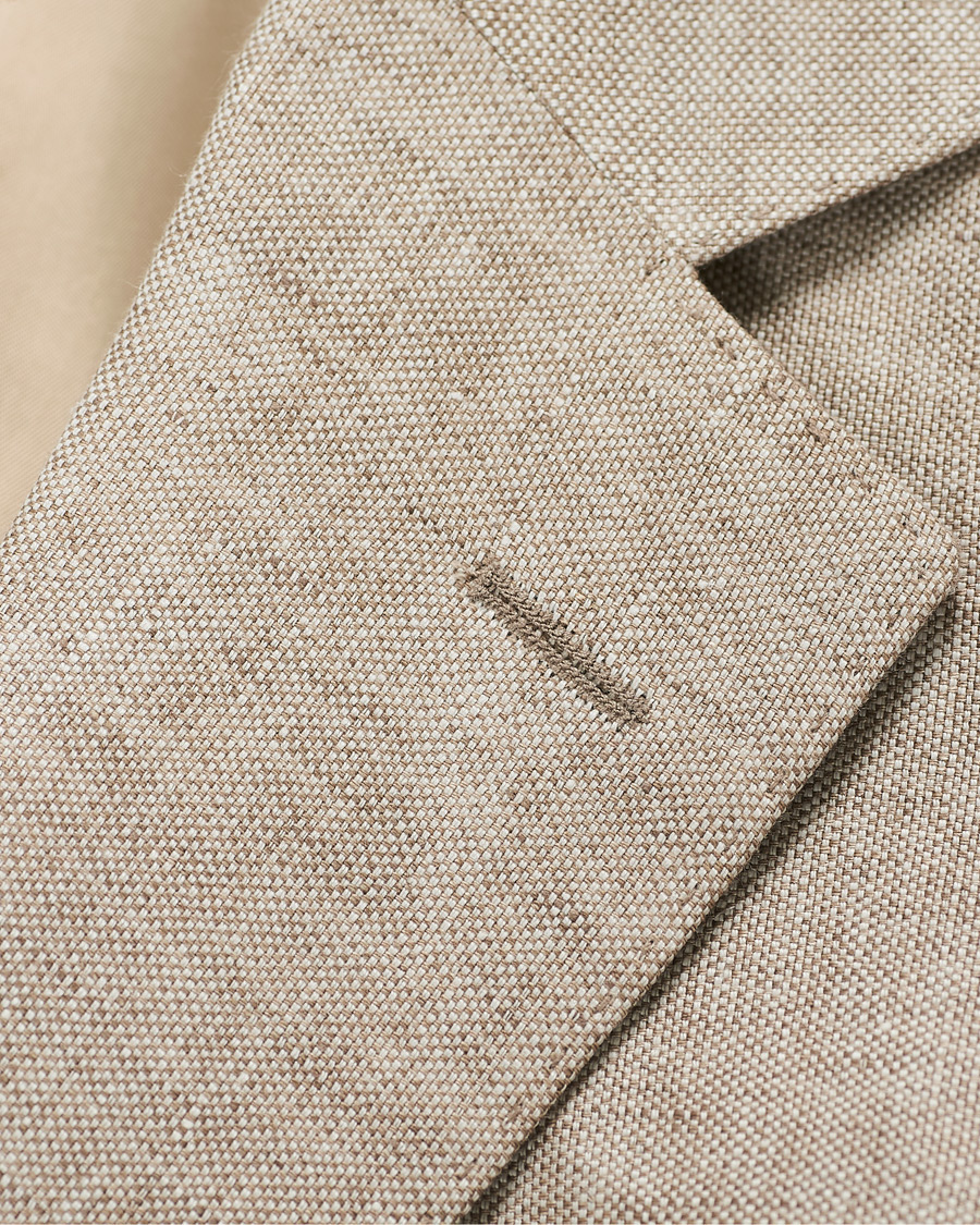 Herr | Kavajer | Oscar Jacobson | Egel Linen Blazer Beige