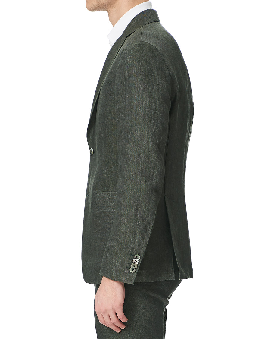 Herr | Kavajer | Oscar Jacobson | Egel Linen Blazer Green