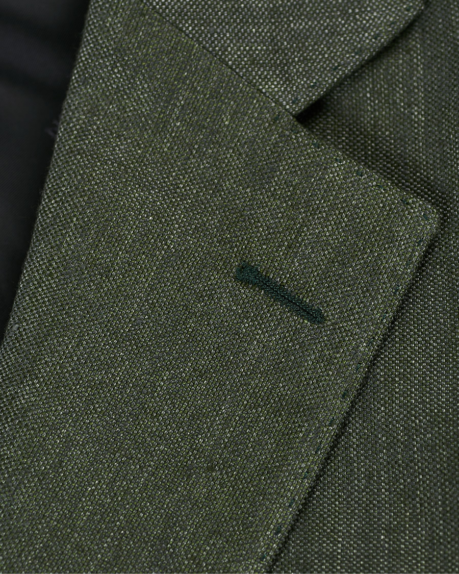 Herr | Kavajer | Oscar Jacobson | Egel Linen Blazer Green