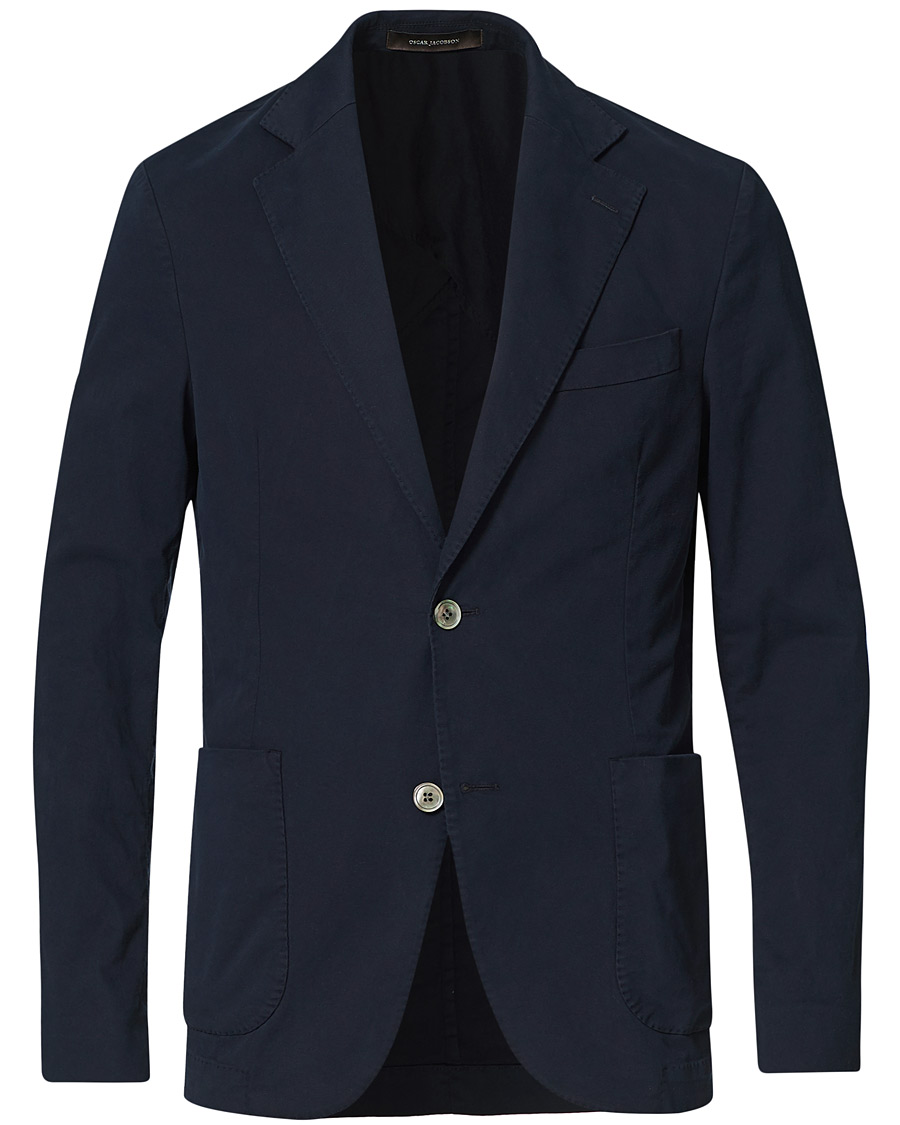 Herr | Kavajer | Oscar Jacobson | Egel Cotton Blazer Navy