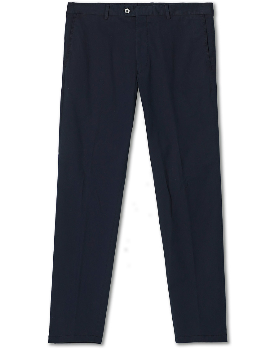 Herr | Byxor | Oscar Jacobson | Denz Cotton Trousers Navy