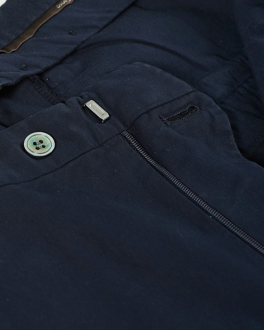 Herr | Byxor | Oscar Jacobson | Denz Cotton Trousers Navy