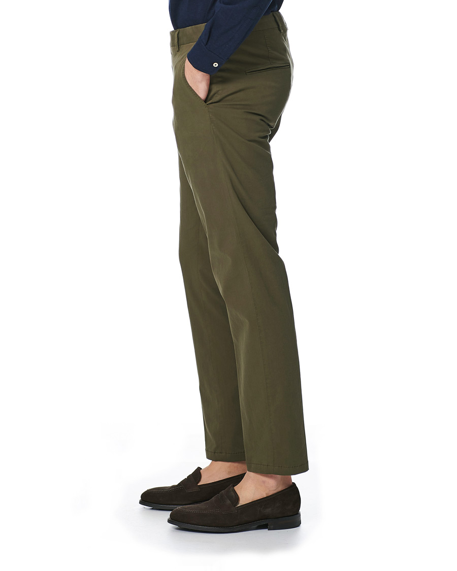 Herr | Byxor | Oscar Jacobson | Denz Cotton Trousers Olive