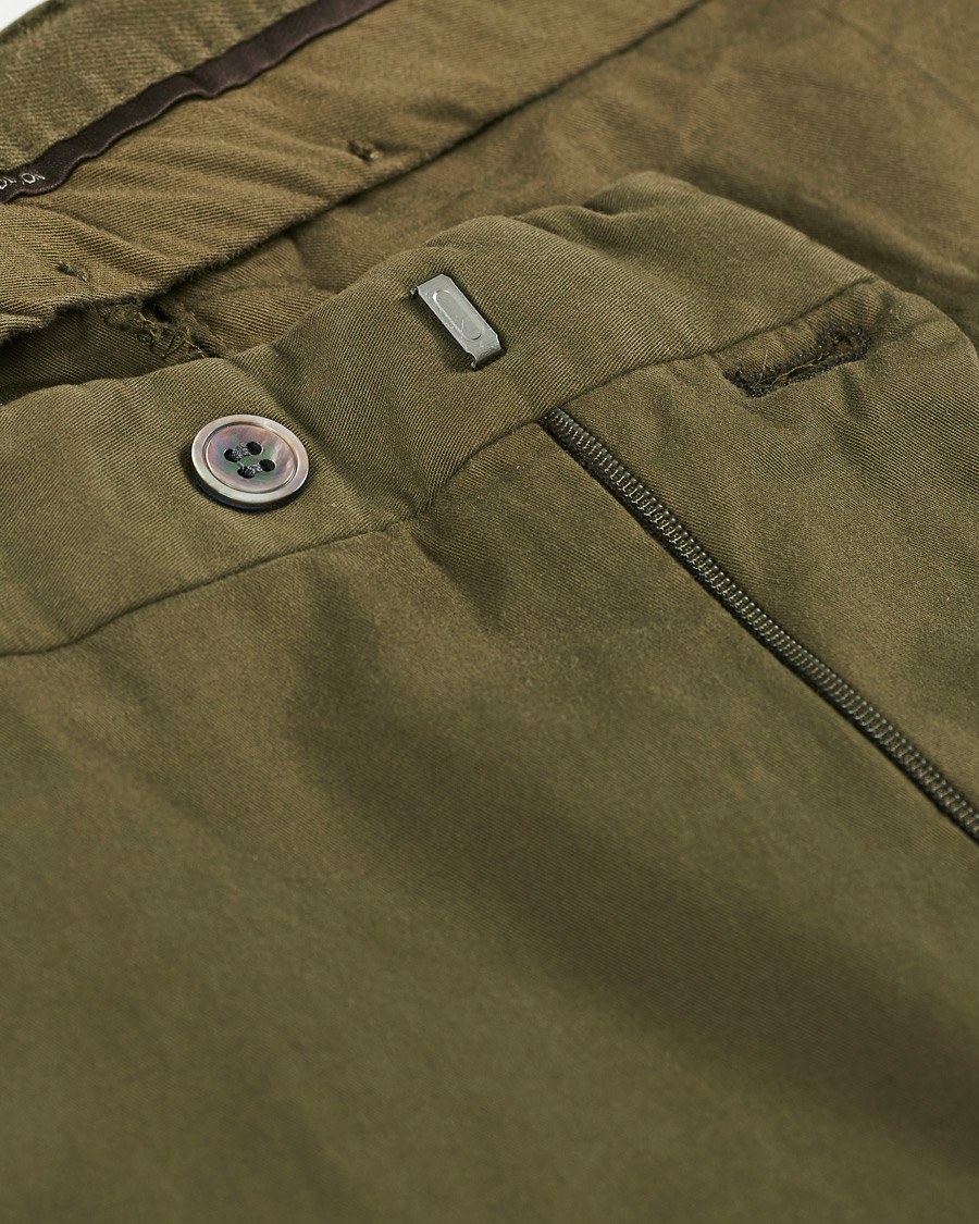 Herr | Byxor | Oscar Jacobson | Denz Cotton Trousers Olive