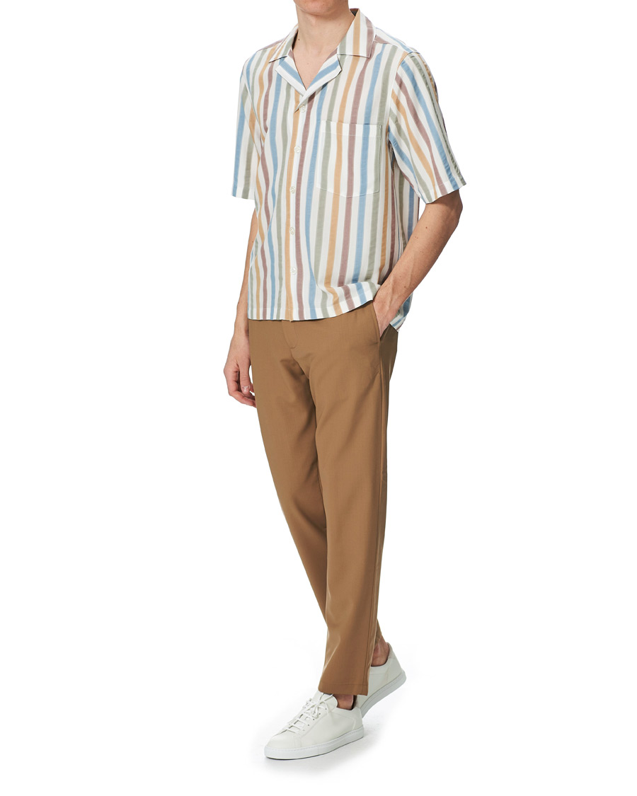 Herr | Skjortor | Oscar Jacobson | Hilmer Short Sleeve Striped Resort Shirt Multi
