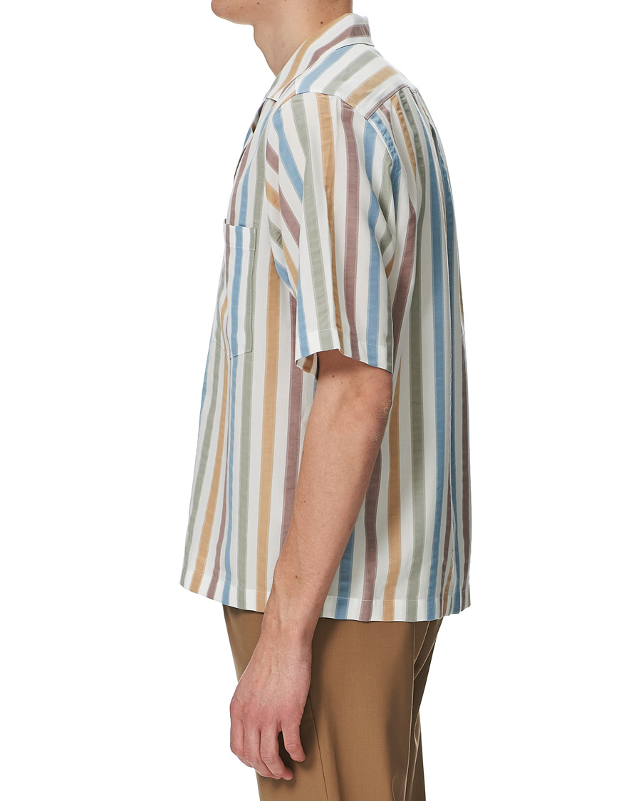 Herr | Skjortor | Oscar Jacobson | Hilmer Short Sleeve Striped Resort Shirt Multi
