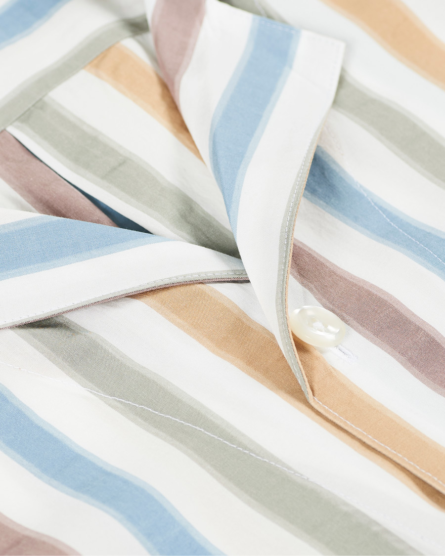 Herr | Skjortor | Oscar Jacobson | Hilmer Short Sleeve Striped Resort Shirt Multi