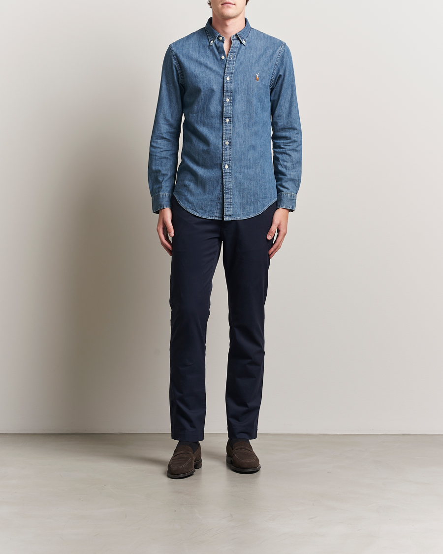 Herr | Byxor | Polo Ralph Lauren | Slim Fit Stretch Chinos Aviator Navy