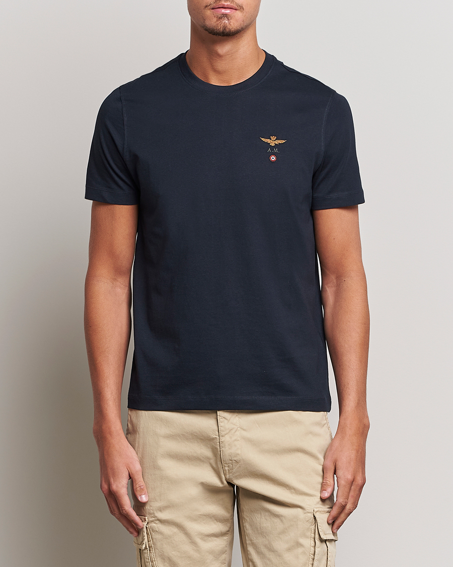 Herr | | Aeronautica Militare | TS1580 Crew Neck Tee Navy