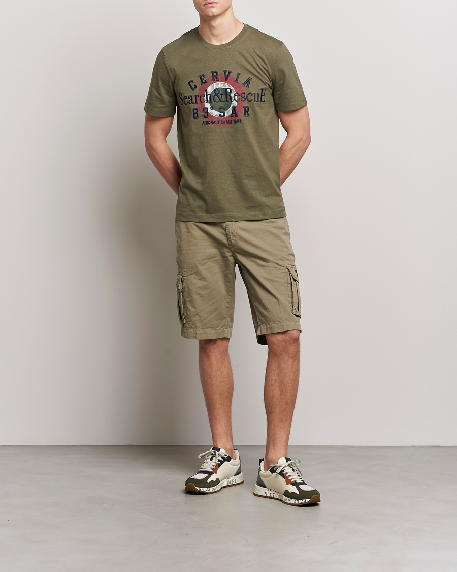 Herr | Shorts | Aeronautica Militare | BE066 Cargo Shorts Green