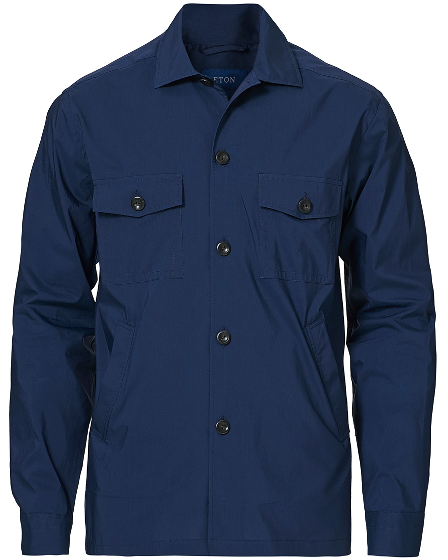 Herr | Skjortor | Eton | Cotton/Nylon Overshirt Navy