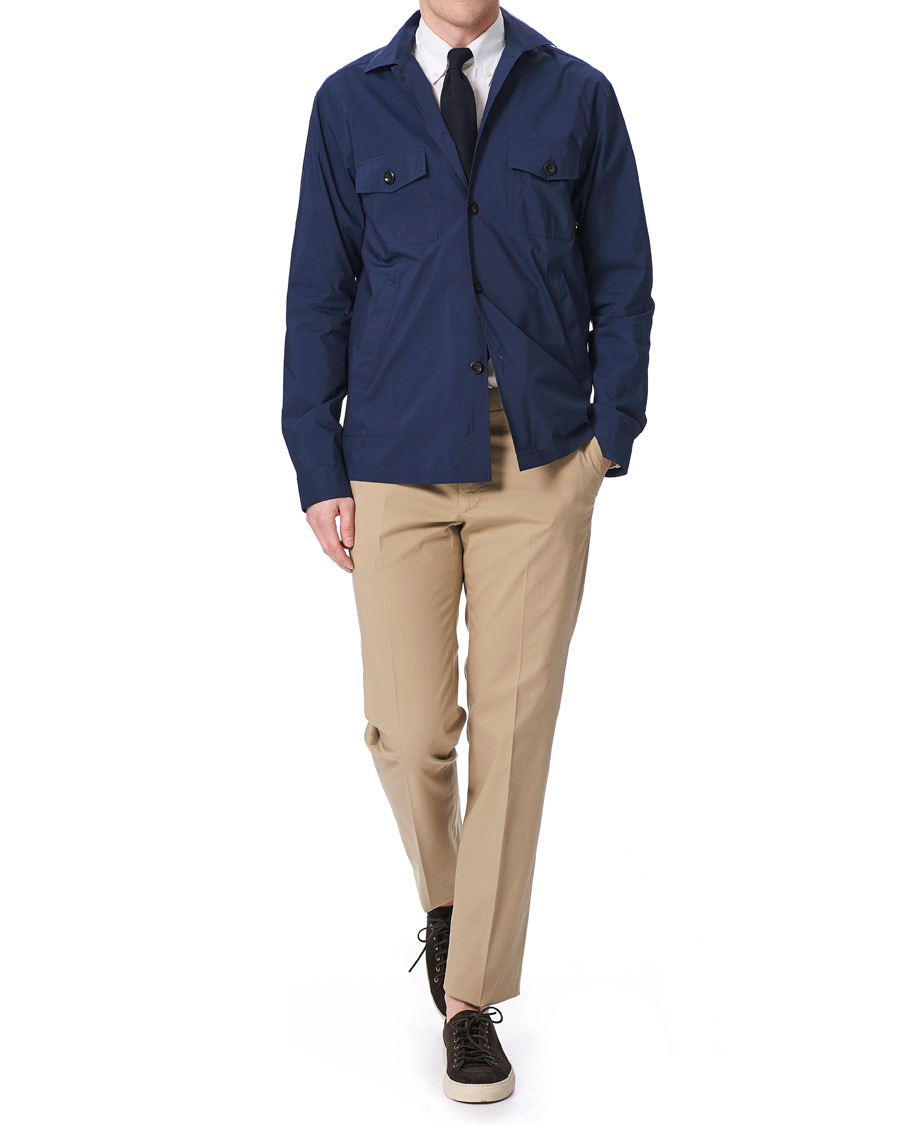Herr | Skjortor | Eton | Cotton/Nylon Overshirt Navy